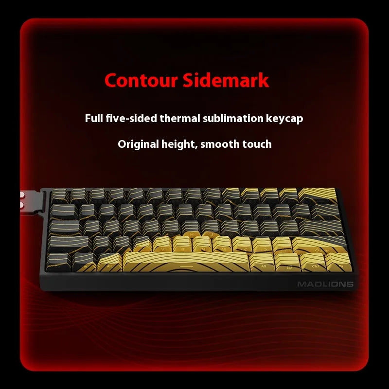 FGG MADLIONS MAD 60/68HE Magnetic Switch Keyboard MADCATZ MAD60 Wired Gaming Keyboard Rapid Trigger Custom Keyboard Office Gift