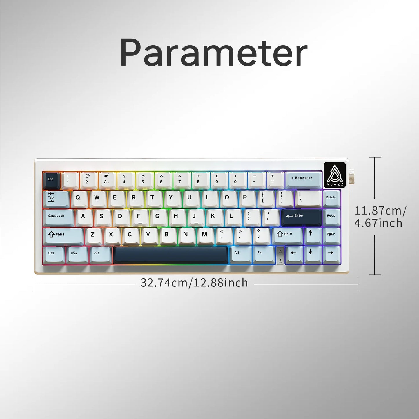 New AJAZZ AK650 Wireless Mechanical Keyboard Bluetooth Triple Mode Customized Game Gasket with Screen Gaming Wired Gift