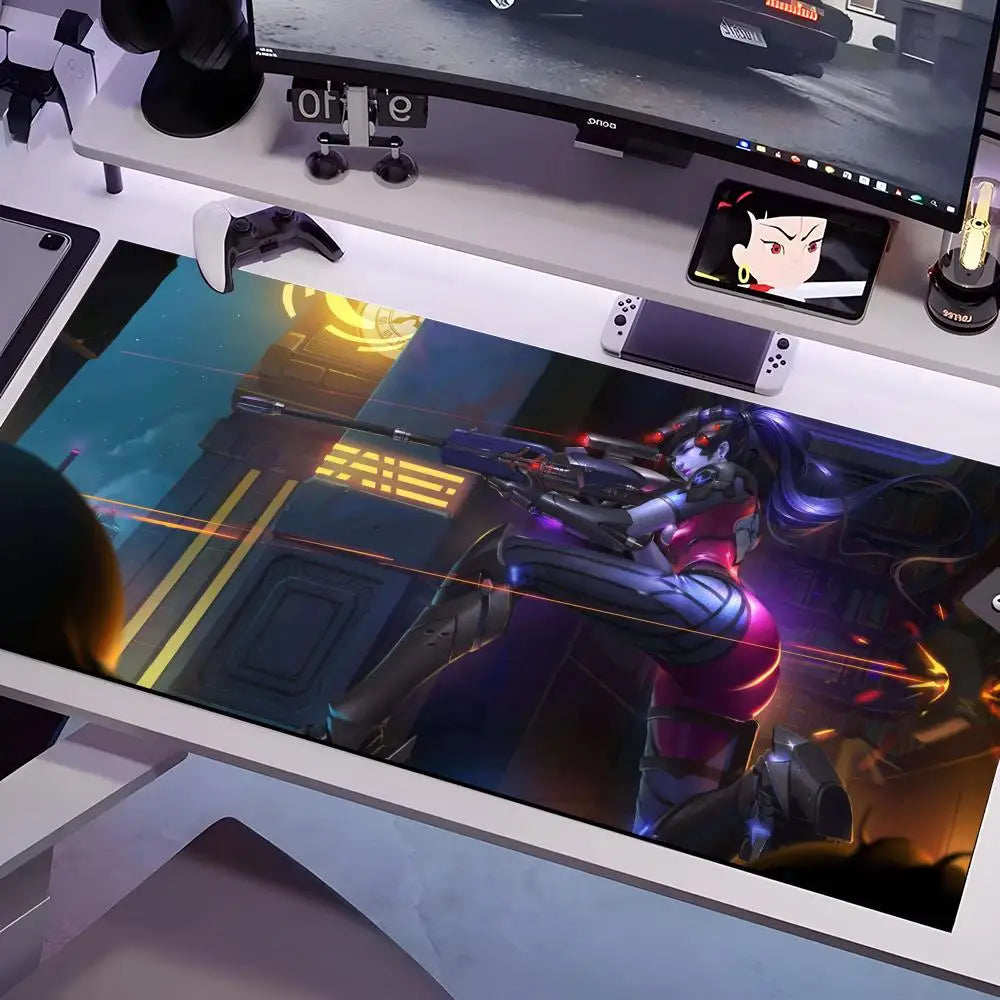 Alfombrilla de ratón Overwatch antideslizante de goma, varios tamaños, formato cuadrado grande para ordenador, oficina y gaming