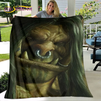 WOW, World of Warcraft Game Gamer Soft Plush Blanket,Flannel Blanket Throw Blanket for Living Room Bedroom Bed Sofa Picnic Cover