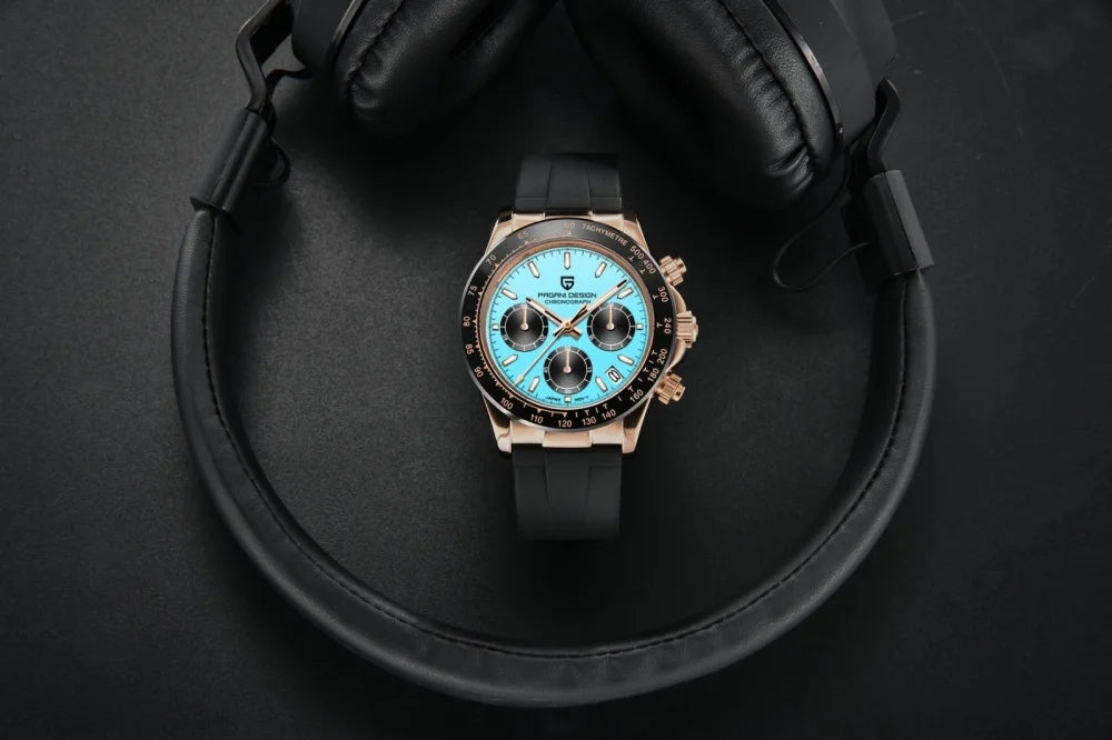 Nuovo originale PAGANI DESIGN PD-1664 orologio da uomo di lusso, movimento al quarzo giapponese VK63, zaffiro, impermeabile, cronografo, oro
