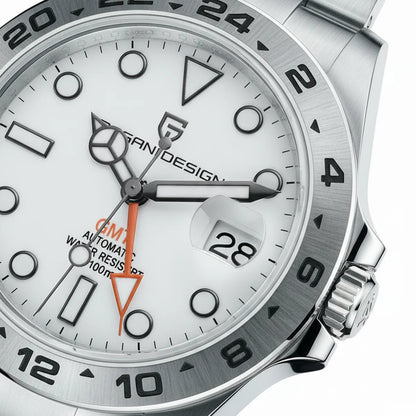 Pagani Design 2026 Nuovo orologio subacqueo da uomo 42mm in zaffiro, automatico meccanico GMT, impermeabile 100m PD1682