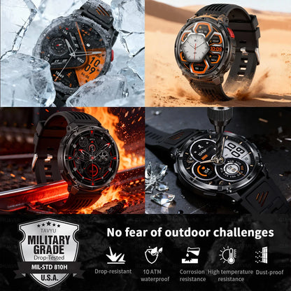 New Original 1100mAh Battery Men Smart Watch Outdoor GPS 10ATM Waterproof Bluetooth Call Sport Smartwatch For Android IOS Phones