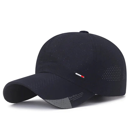 Casquette de baseball ultra-respirante à séchage rapide - Légère et ajustable, avec une visière en bec de canard tendance - Idéale pour les sports de plein air