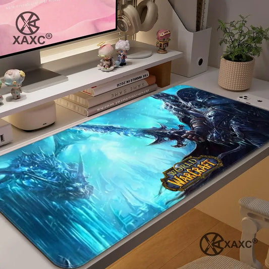 Lich King World Of Warcraft XAXC μεγάλο mouse pad, επιφάνεια γραφείου για πληκτρολόγιο και ποντίκι, αντιολισθητικό ελαστικό gaming mouse pad, χαλάκι ποντικιού για laptop