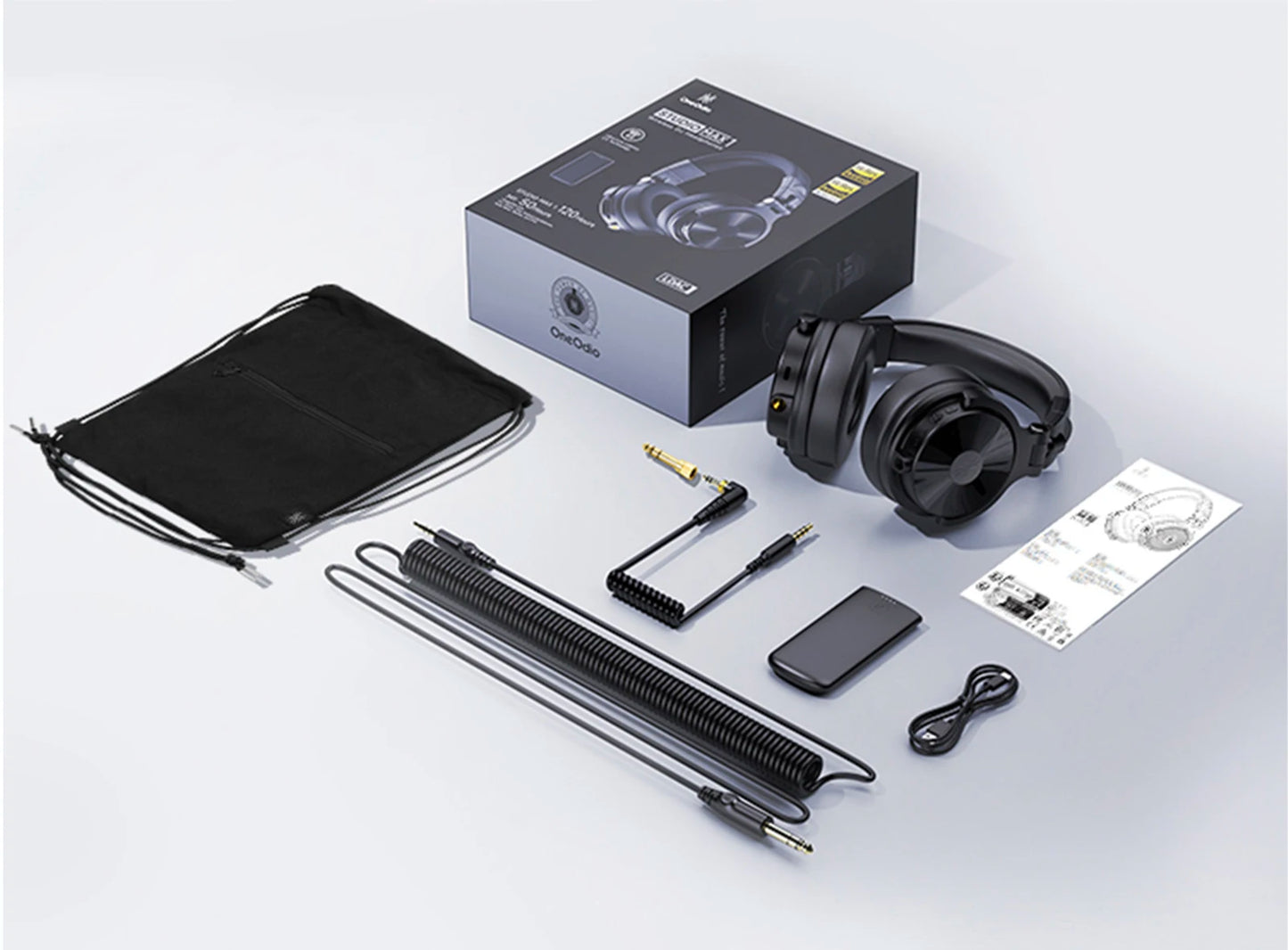 OneOdio Studio Max kabellose DJ-Kopfhörer Bluetooth 6.0 – 9ms ultraniedrige Latenz, Hi-Res LDAC Studio-Monitor-Over-Ear-Headset mit Mikrofon