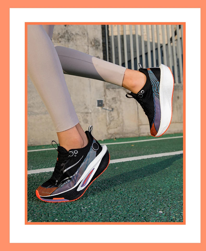 Scarpe da running con piastra in carbonio uomo donna, sneakers professionali da maratona e gara, traspiranti e leggere, per corsa su strada e allenamento