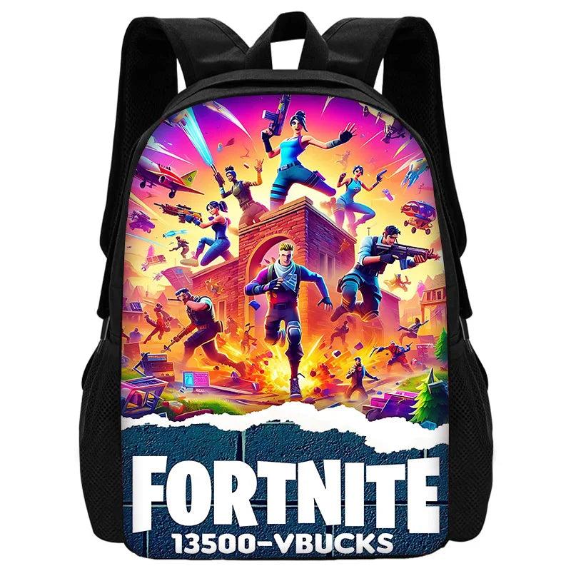 Mochila escolar infantil resistente para niño y niña, estilo shooter de videojuegos, regalo de cumpleaños para estudiantes, unisex, ideal para camping