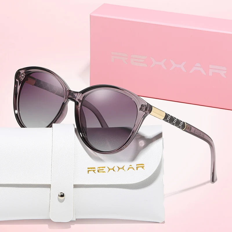REXXAR Polarized High Quality Cat Eye Sunglasses Women Men Sexy Fashion Brand Sun Glasses Shopping Party Male Female Glasses