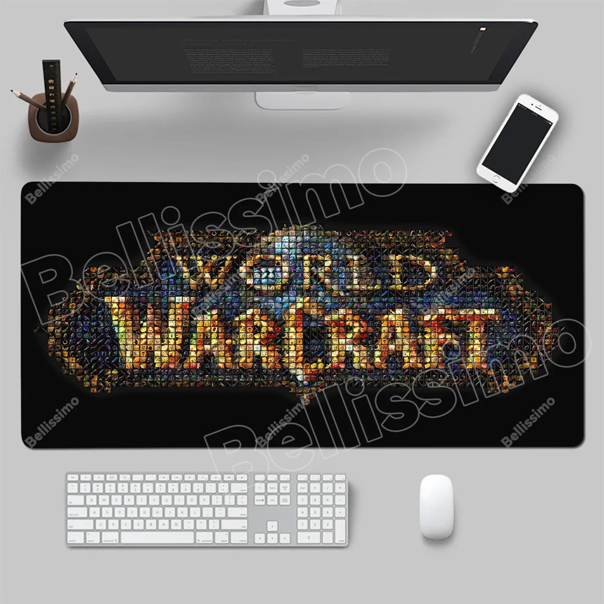 World Of Warcraft 90x40 stor gaming-musemåtte til spilbord, Csgo, naturgummimåtte, Grande Gamer, XXL computermusemåtte