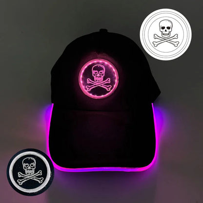 Gorra de béisbol luminosa LED de moda, gorra hip hop iluminada para bar y club, gorra fluorescente para hombre y mujer, accesorios para DJ, baile y disfraces