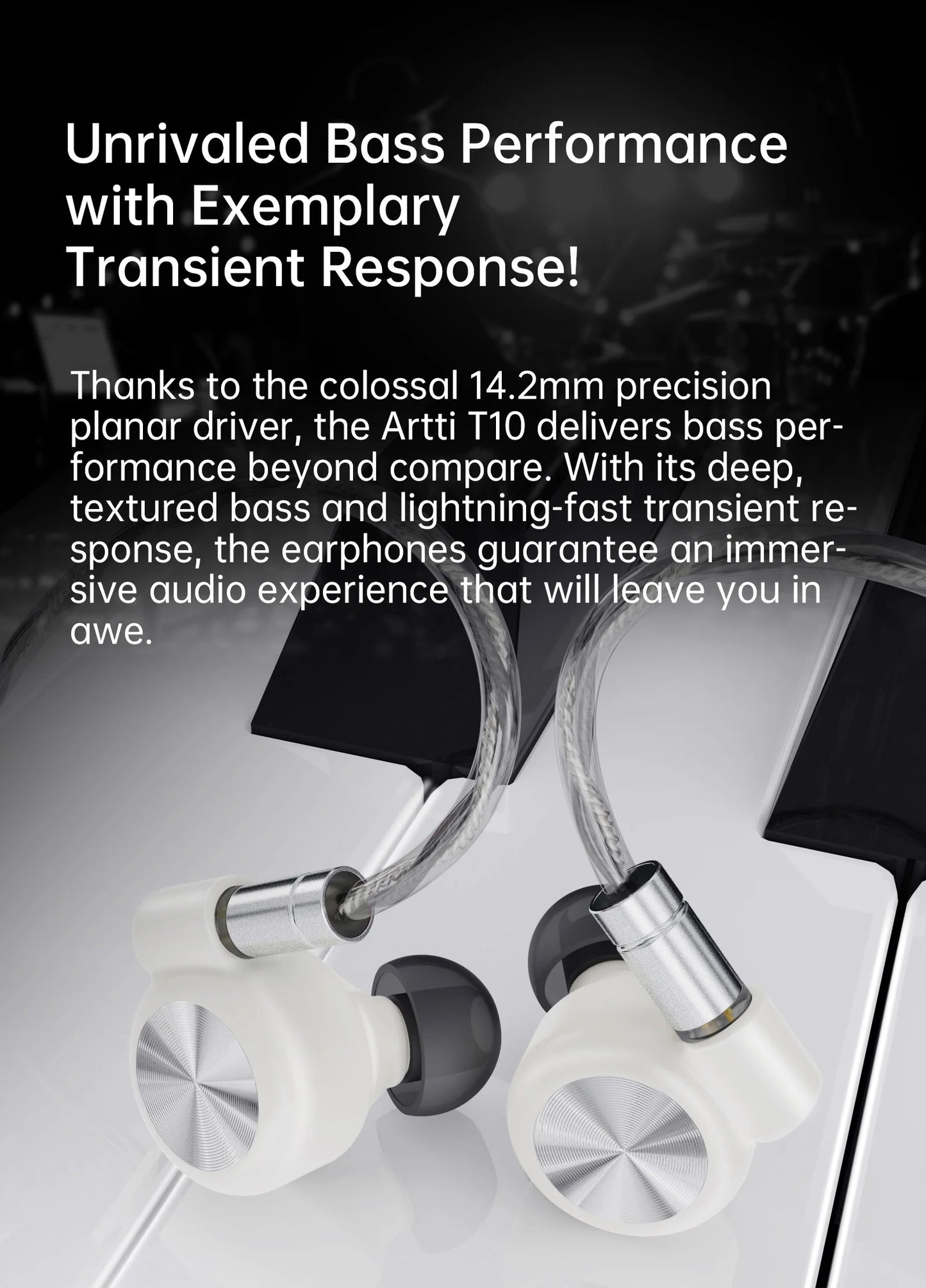 ARTTI T10&R1&R2 In-Ear HiFi Earphones Wired IEMs Monitors 14.2mm Planar Driver Textured Bass 0.78mm 2pin & 3.5MM/4.4MM Connector