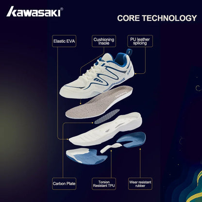Badmintonski čevlji v retro stilu Kawasaki Original Anti-Torsion Carbon Sheet Profesionalni športni čevlji za namizni tenis C32016