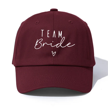 1pc Team Bride Print  Baseball Cap for Adults,  Minimalist Retro Style Casual Soft Adjustable Dad Hat, Perfect As Gift