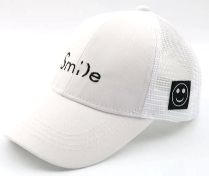 Summer autumn Kid Boy Cartoon Letter Embroidered Baseabll Caps Children Girls Outdoor Leisure Mesh Sport hats
