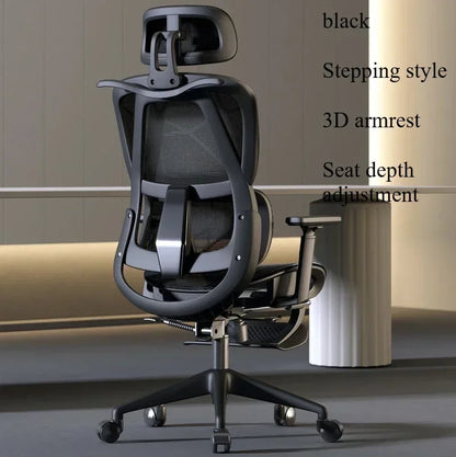 Ergonomic Gaming Office Chair Adjustable 3D Armrests Headrest Lumbar Support Computer Desk Chair with Footrest & Reclining Backrest