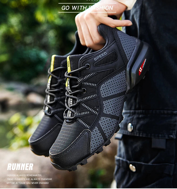 Men's Hiking Shoes All-terrain Outdoor Sports Shoes Breathable Mesh Non-slip Wear-resistant Hiking Shoes Outdoor Cycling Shoes