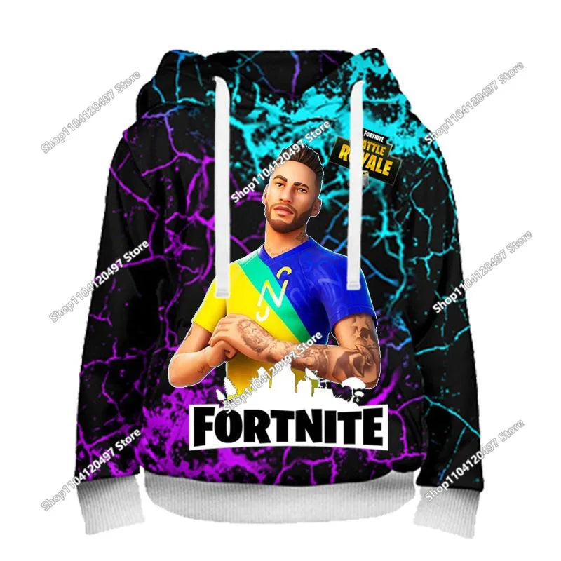 Sudadera con capucha unisex Fortnite 2025 nueva con estampado 3D, abrigo casual, accesorio gaming, cosplay, ropa infantil y regalos