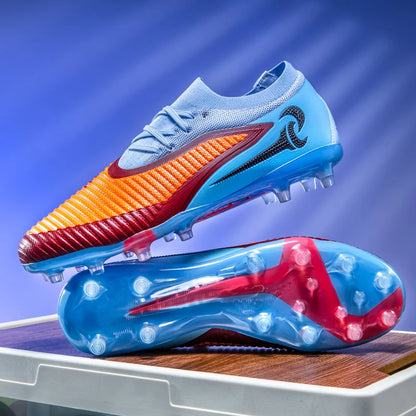 Nouvelles chaussures de football pour hommes, crampons longs antidérapants et respirants pour le sport en extérieur, idéales pour l'entraînement et les matchs, confortables pour adultes