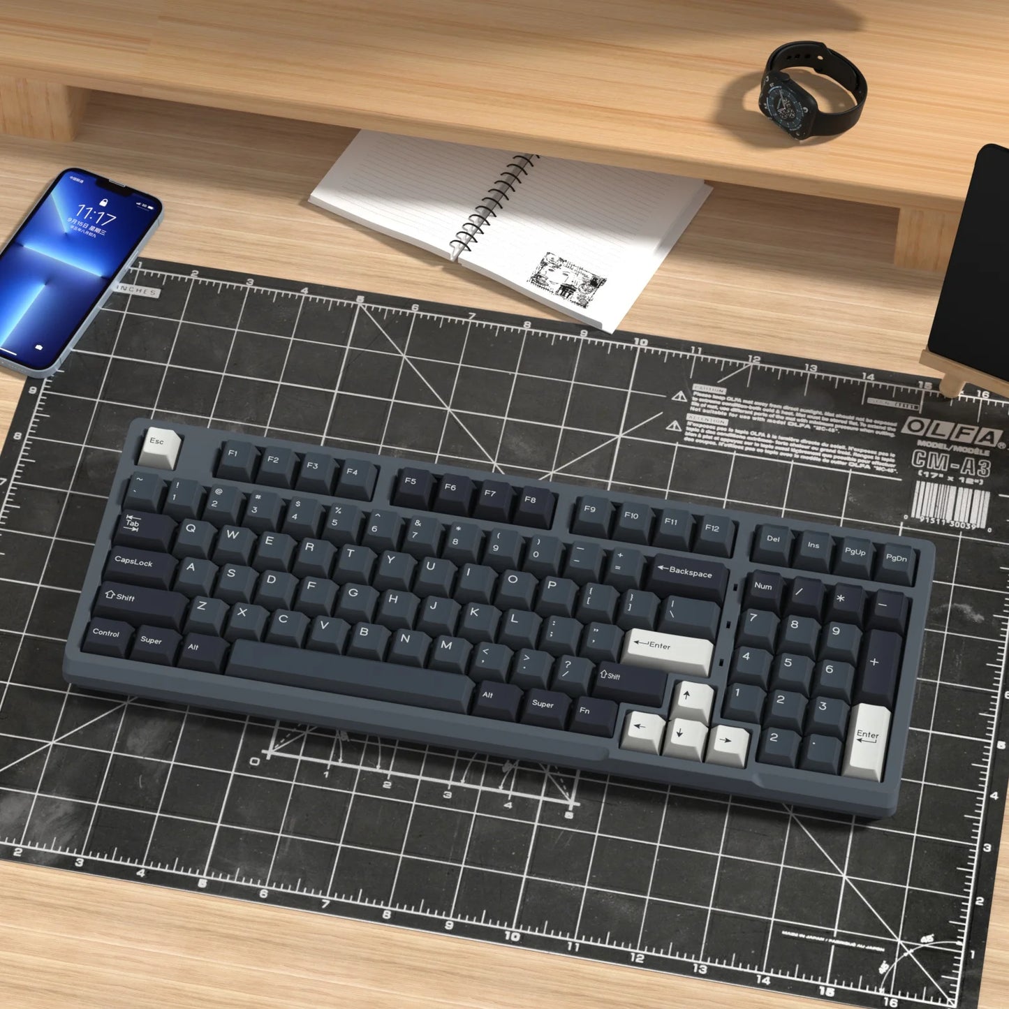 KBDiy 174 teclas/set teclas PBT GMK Apollo Double Shot minimalistas perfil ISO Cherry para teclado mecánico gaming, compatibles con MX