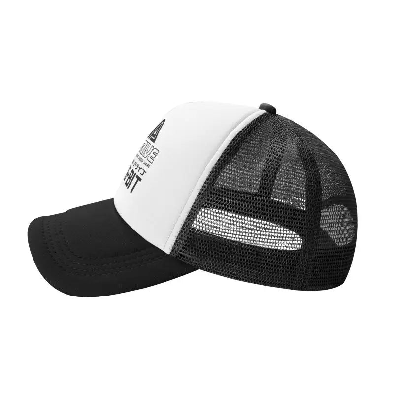 Gorra de béisbol de malla Sega Mega Drive unisex, estilo hip-hop, snapback, transpirable para verano, con visera solar, tipo trucker y ajuste regulable