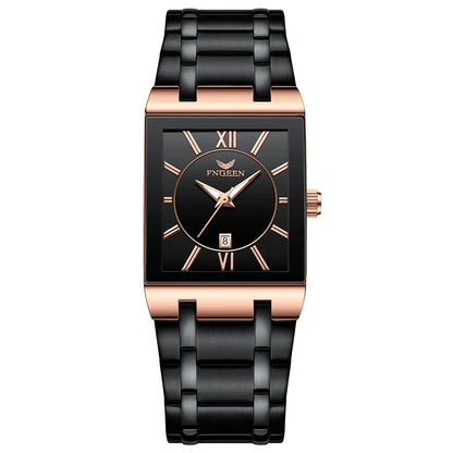 Relógio de pulso de luxo BINBOND com mecanismo de quartzo preciso para homem, luminoso, à prova de água, data automática, em aço inoxidável resistente, estilo casual.