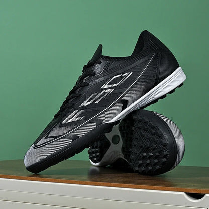 Chaussures de football FG/TF populaires, crampons de football unisexes à tige basse, baskets de football pour terrain, crampons d'entraînement rapides, crampons antidérapants à pointes longues