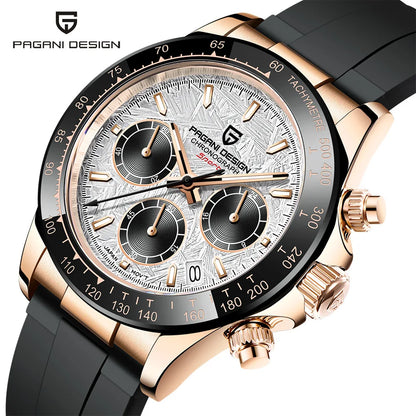Nuovo originale PAGANI DESIGN PD-1664 orologio da uomo di lusso, movimento al quarzo giapponese VK63, zaffiro, impermeabile, cronografo, oro