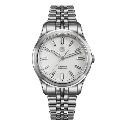 San Martin 39mm Miyota 90S5 Enamel Dial GADA Wristwatch Automatic Mechanical Sapphire BGW-X1 10Bar 5-Link Bracelet  SN0144CG-7