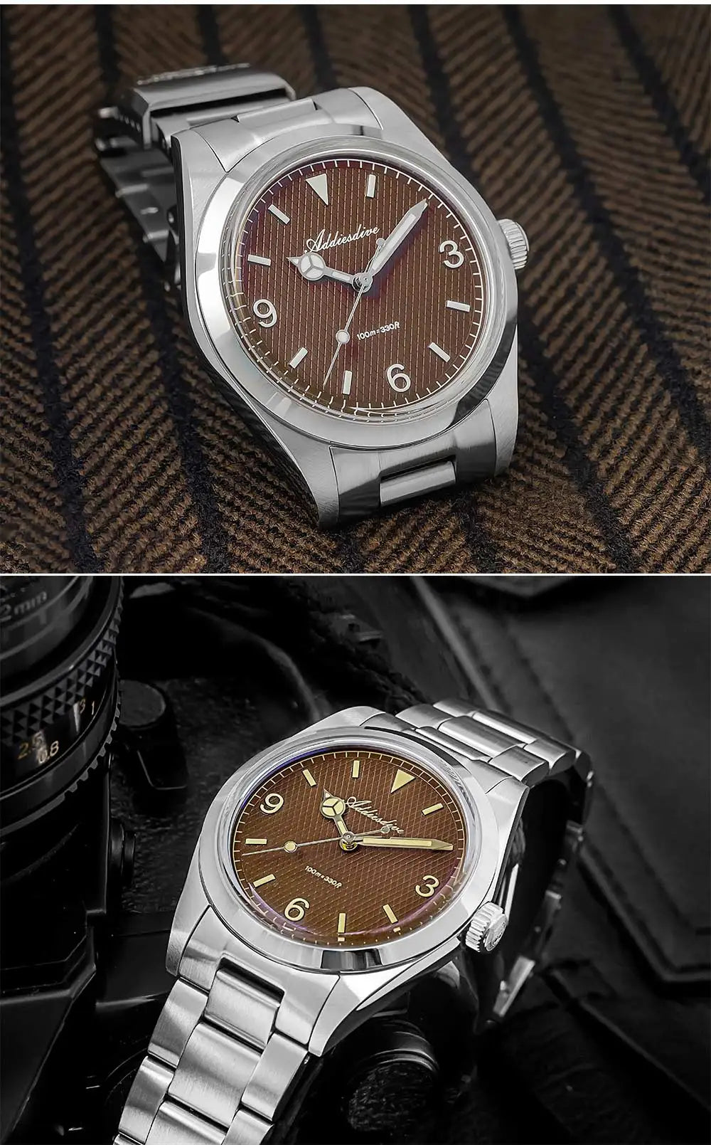 ADDIESDIVE 2025 NEW Watch For Men 316L Stainless Steel 10Bar Diving Luminous AD2096 Luxury Gift Quartz Wristwatch reloj hombre