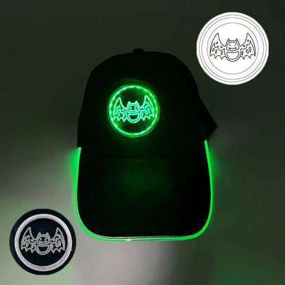 Gorra de béisbol luminosa LED de moda, gorra hip hop iluminada para bar y club, gorra fluorescente para hombre y mujer, accesorios para DJ, baile y disfraces