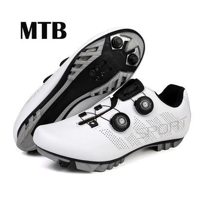 Zapatillas de ciclismo ultraligeras, transpirables y ligeras, con suelas rígidas compatibles con SPD para entrenamiento y competición en bicicleta de carretera y montaña