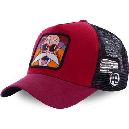 Dragon Ball Buu Goku-kasket – sommerrejse-kasket med skygge til mænd, broderet, hiphop-stil, solskærm, justerbar trucker-meshkasket