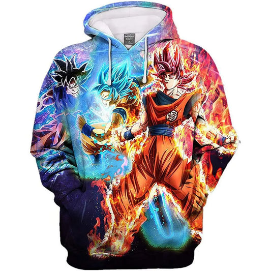 Sudadera con capucha Dragon Ball para niños y niñas, nuevo estilo de otoño e invierno, creativa, holgada y versátil