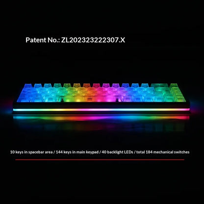 Everglide AE68 Pro Gaming Keyboard 8000Hz Polling Rate High Performance 0.001mm Rapid Trigger ADC Direct Link Dual RGB Lamp