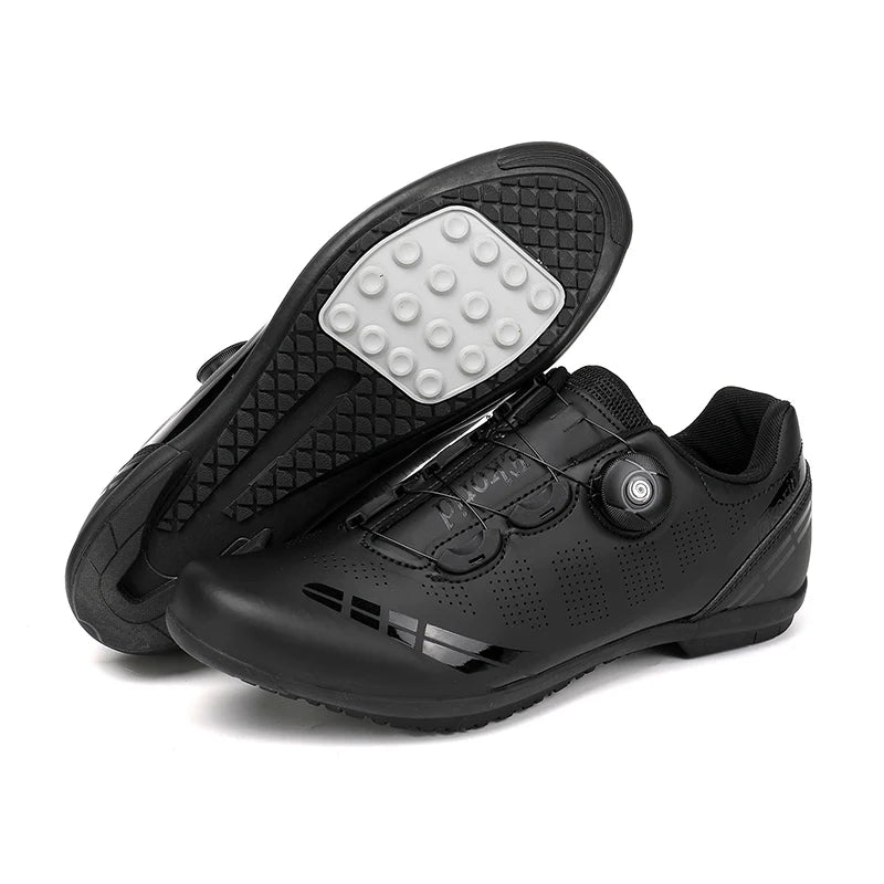 Zapatillas de ciclismo para hombre y mujer, para bicicletas de carretera, competición y carrera, con sistema automático de bloqueo, zapatillas deportivas de ciclismo de velocidad compatibles con calas SPD