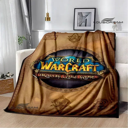 Печатно одеяло Game World of Warcraft, пикник одеяло, топло фланелено одеяло, домашно спално бельо, одеяла за легла, подарък за рожден ден