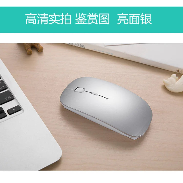 New Charging Type-c Wireless Mouse +USB Dual Receiver Mute Ergonomic Design 1000/1200/1600 Three-speed DPI