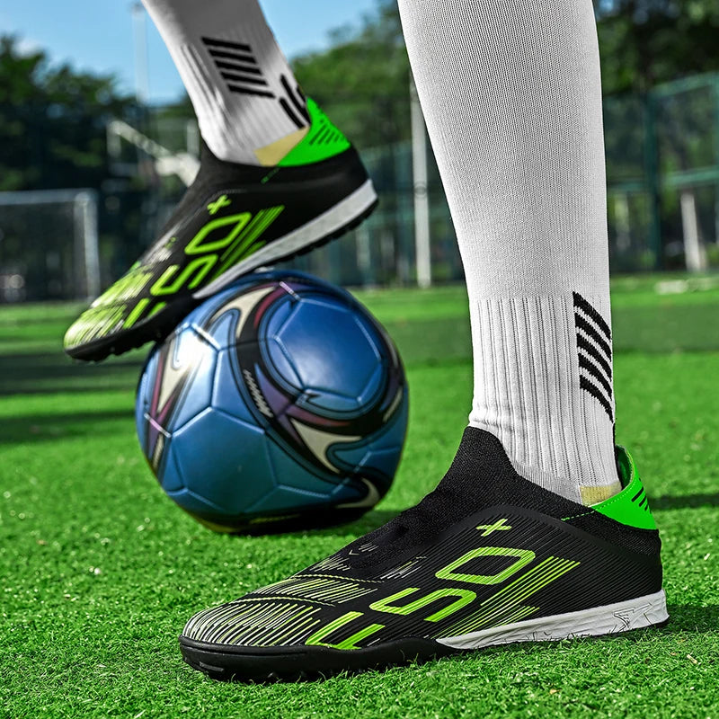 Chaussures de football pour hommes, crampons de football pour terrain en gazon, chaussures de sport pour entraînement, crampons de football antidérapants, crampons de football.