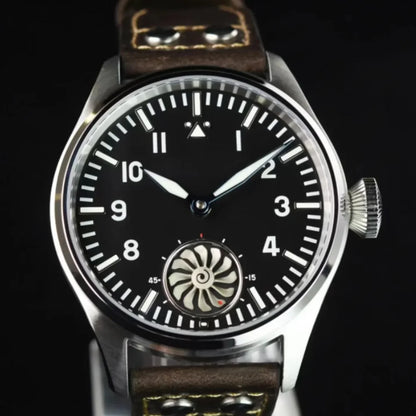 Reloj mecánico para hombre Hruodland 2025 nuevo, Seagull ST3620, piloto retro 43MM, luminiscencia Bgw-9, cristal de zafiro, turbina