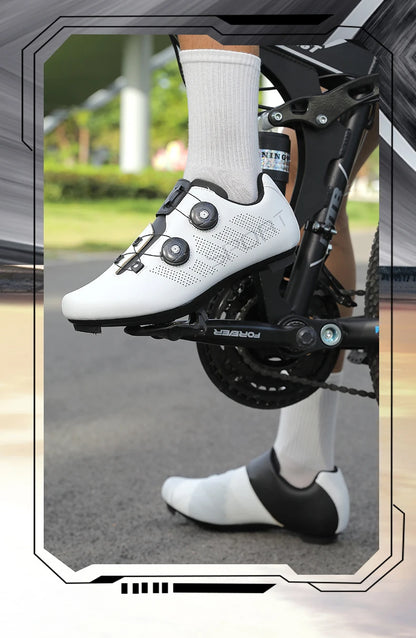 Zapatillas de ciclismo ultraligeras, transpirables y ligeras, con suelas rígidas compatibles con SPD para entrenamiento y competición en bicicleta de carretera y montaña