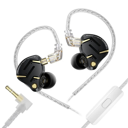 KZ ZS12 PRO 2 Hybrid-IEM-Kopfhörer – HiFi-Bass kabelgebundene Gaming-Ohrhörer mit superlinearen Treibern