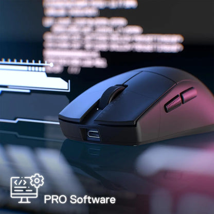 Ratón gaming inalámbrico Redragon M916 PRO de 3 modos, tasa de sondeo Hype-Speed 4K, ratón gamer ultraligero de 49G y 26K DPI