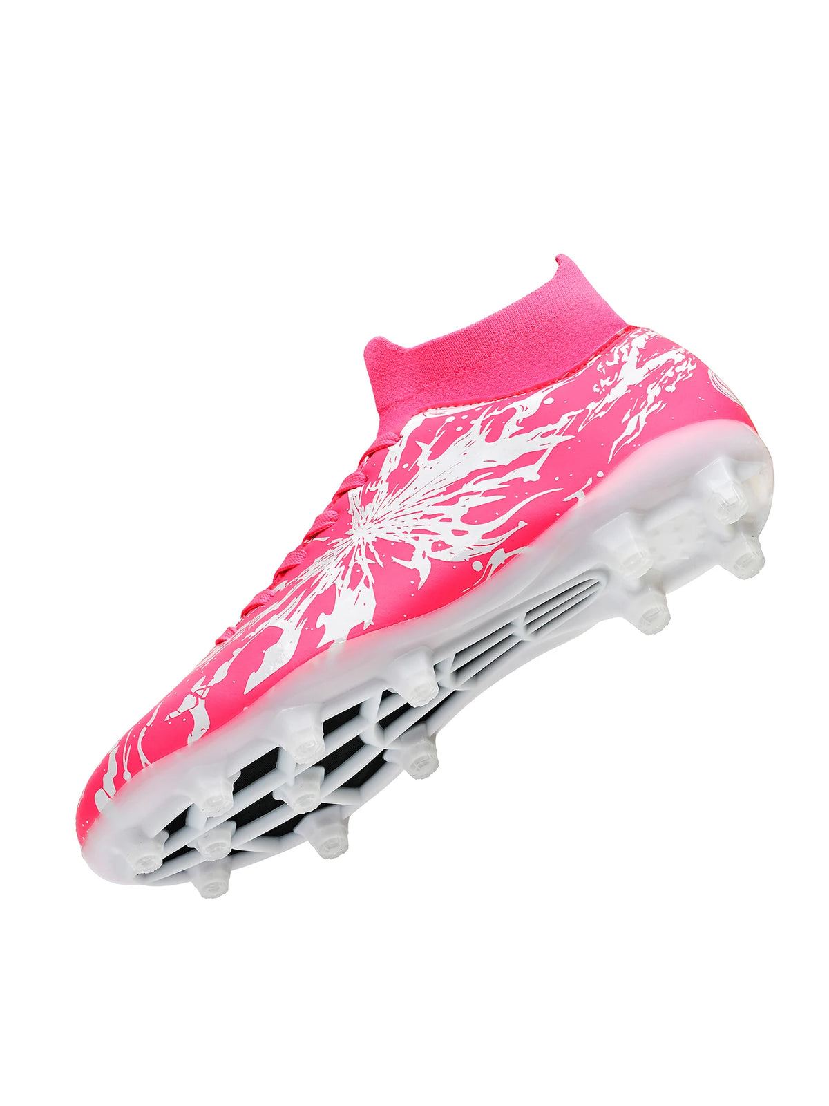 Chaussures de football pour adultes AG FG pour terrain ferme, crampons flexibles en PU à haute traction pour hommes, pour les matchs de football en extérieur et l'entraînement.