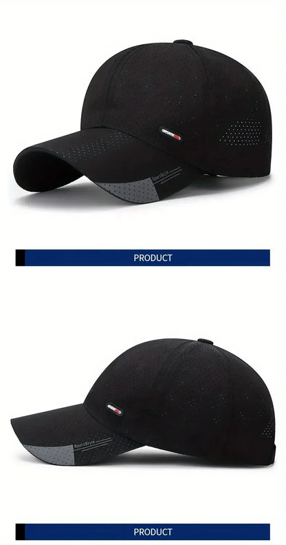 Casquette de baseball ultra-respirante à séchage rapide - Légère et ajustable, avec une visière en bec de canard tendance - Idéale pour les sports de plein air