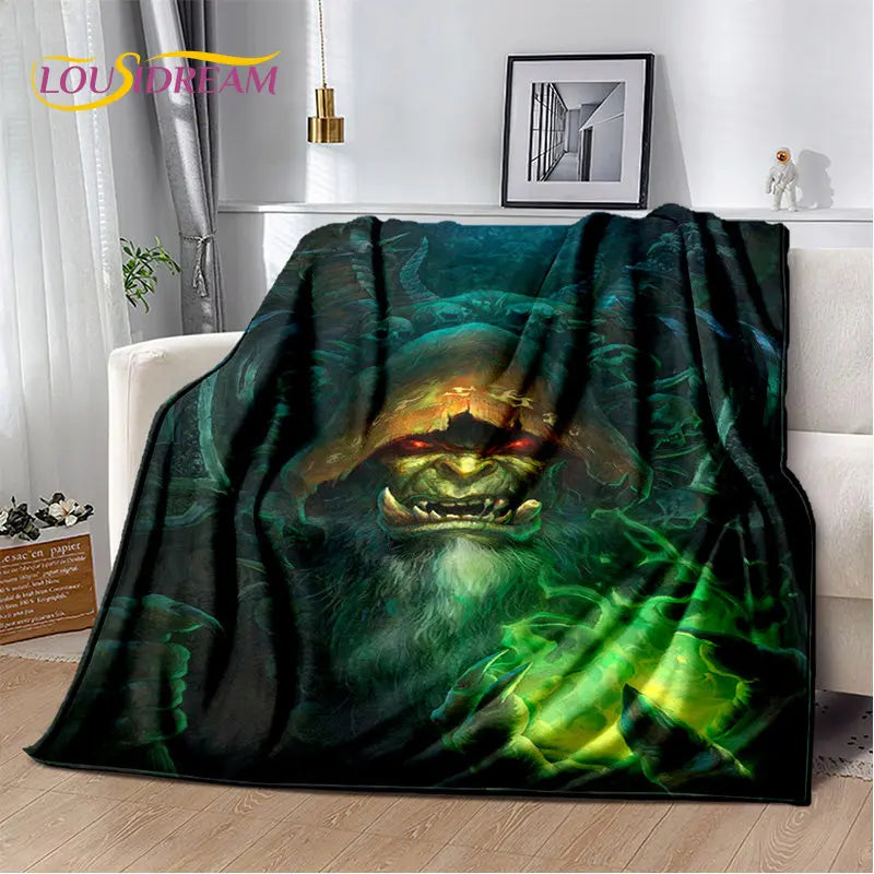 World of Warcraft, WOW, mekana plišana deka za gejmere, flanelska deka, prekrivač za dnevni boravak, spavaću sobu, krevet, kauč i piknik