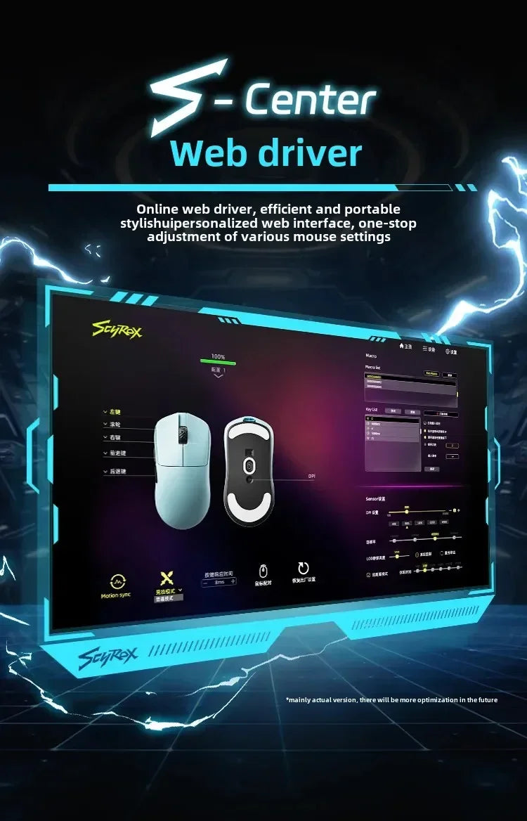 Mouse gaming wireless non poroso SCYROX V6 esports 40g 750IPS con ricevitore 8k, risposta rapida 3950, alta qualità 8KHz