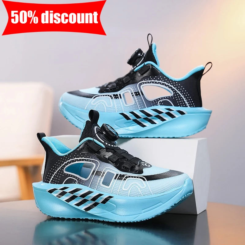 Scarpe da corsa per bambini in mesh comodo, scarpe da tennis ammortizzanti per allenamento outdoor da bambino, nuove scarpe casual traforate e traspiranti