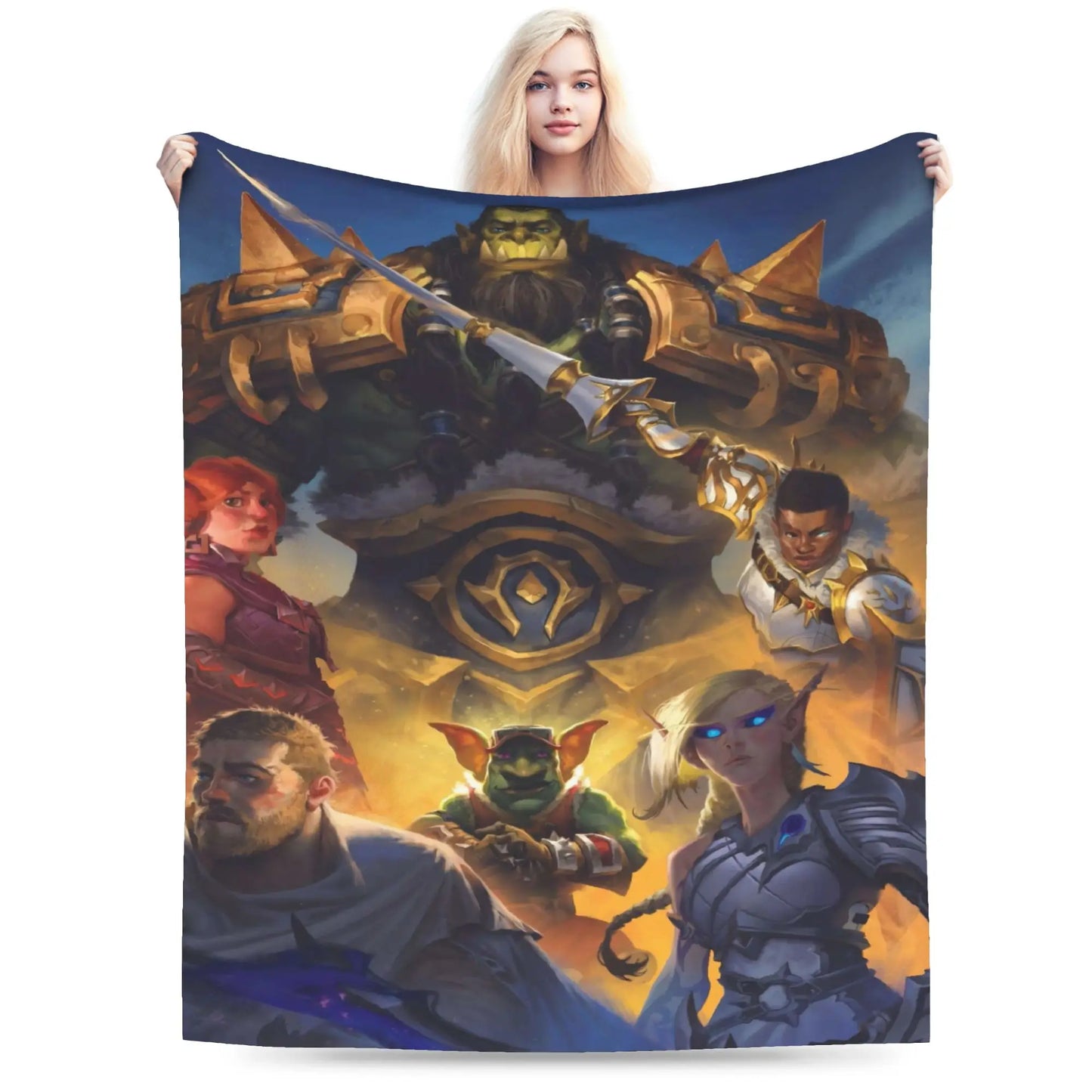 WOW World of Warcraft Flannel Blankets Winter  Soft Warm Throw Blanket for Children Outdoor Novelty Bedspread Sofa Bed Cover