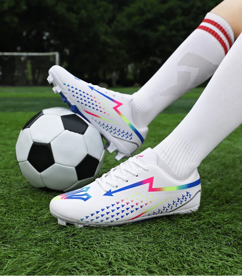 High Quality Mens Soccer Shoes Society Ultralight Turf Soccer Cleats Sneakers Training Football Boots Chuteira Campo 35-45